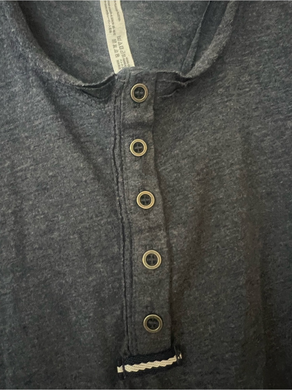 Free People Movement Sleeveless Henley Camisole in Navy with Button Placket - Picture 2 of 5